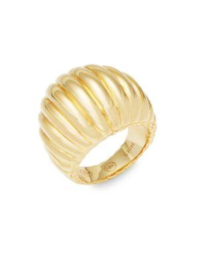 John Hardy Yellow Gold Ridge Band Ring