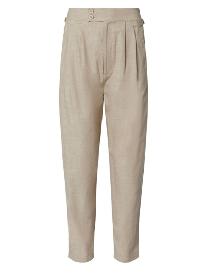 Joie Nadia Cotton Pants In White In Gray