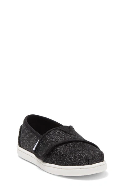 Toms Kids' Classic Girls Glitter Casual Slip-on Shoes In Black