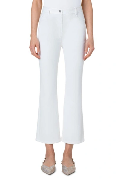 Akris Punto Bootcut Denim Trouser In Cream