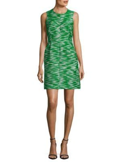 Milly Abstract A-line Dress In Clover