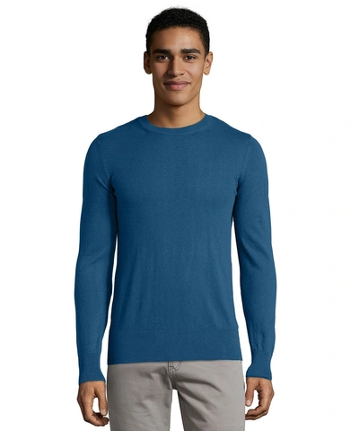 Burberry Brit Dark Mineral Blue Rib Knit Cashmere Blend &#39;jarvis&#39;  Shoulder Patch Sweater' In Dark Mineral Blue (turquoise) | ModeSens
