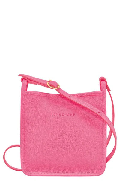 Longchamp Small Le Foulonné Leather Crossbody Bag In Pink