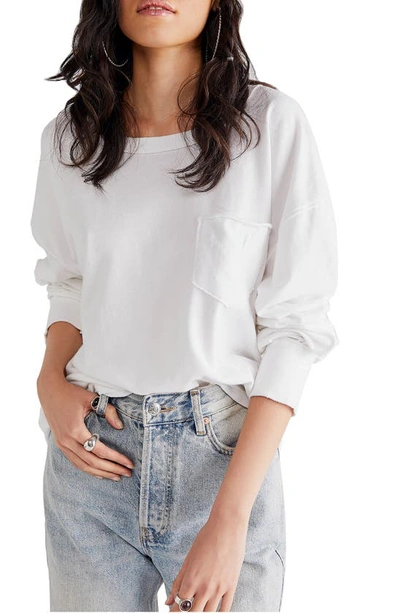Free People Fade Into You Knit Top In Ivory