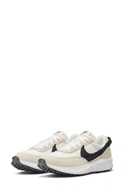 Nike Waffle Debut Sneaker In Sanddrift/ Black/ White