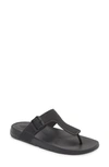 Fitflop Iqushion Buckle Flip Flop In All Black
