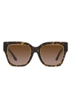 Tory Burch 52mm Gradient Square Sunglasses In Dk Tort
