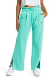 Nike Women's  Sportswear Everyday Modern High-waisted Fleece Open-hem Pants In Green