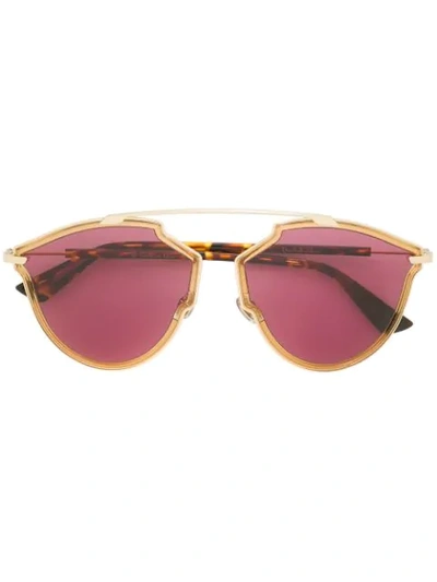 Dior So Real Aviator Sunglasses In Metallic