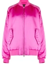 The Andamane Lupe Zipped Bomber Jacket In Pink