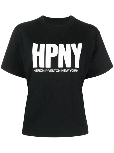 Heron Preston Logo-print T-shirt In Black