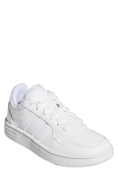 Adidas Originals Kids' Hoops 3.0 Sneaker In White/white/white