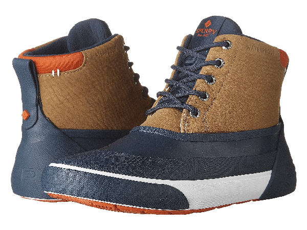 Sperry Cutwater Deck Boot In Tan/navy 