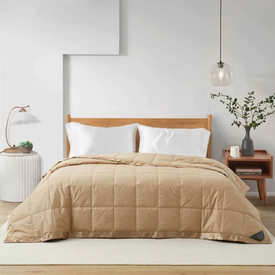 Puredown Cooling Summer Comforter 75% Down Oversized Blanket Lightweight In Brown