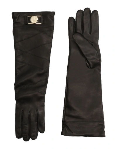 Versace Gloves In Black