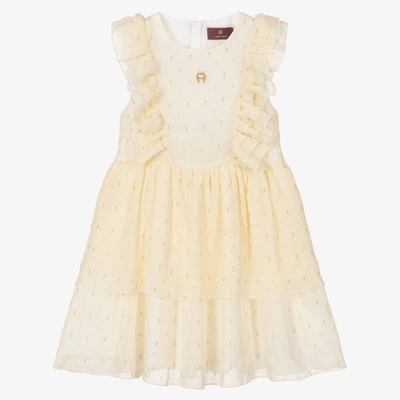 Aigner Babies'  Girls Yellow Chiffon Dress