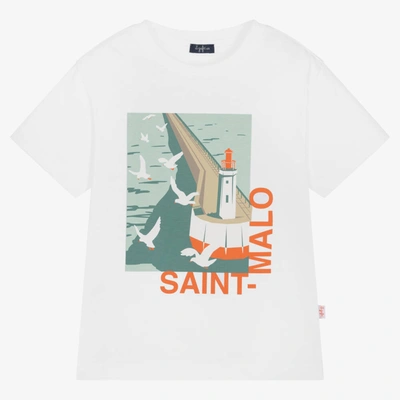 Il Gufo Babies' Boys White Saint Malo Print T-shirt