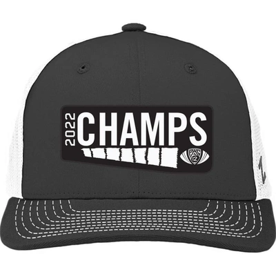 Zephyr Men's  Charcoal, White Utah Utes 2022 Pac-12 Champions Locker Room Adjustable Hat In Charcoal,white