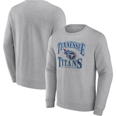 Fanatics Branded Heathered Charcoal Tennessee Titans Playability Pullover Sweatshirt