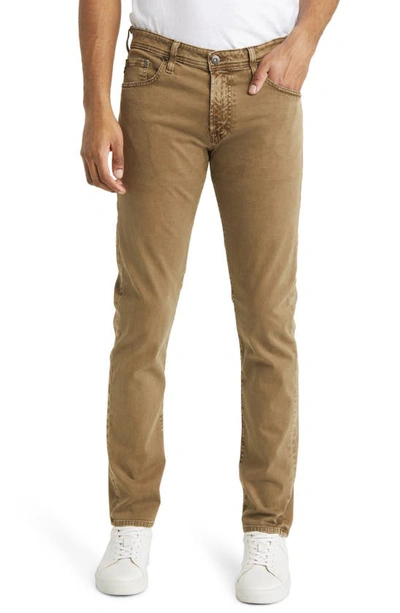 Ag Tellis Sud Modern Slim Fit Stretch Twill Pants In Sulfur Shady Moss