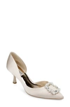 Badgley Mischka Fabia Embellished Pointed Toe Pump In Morning Fog