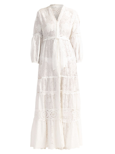 Shoshanna Eyelet-embroidered Shirtdress Coverup In White