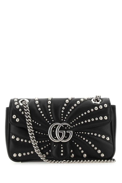 Gucci Gg Marmont Small Shoulder Bag In Black/black