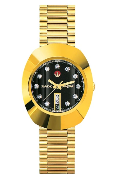 Rado Watch, Men's Swiss Automatic Original Gold-pvd Stainless Steel Bracelet 35mm R12413613 In No Color