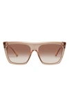 Le Specs The Thirst 58mm Gradient Square Sunglasses In Pink / Light Brown Grad