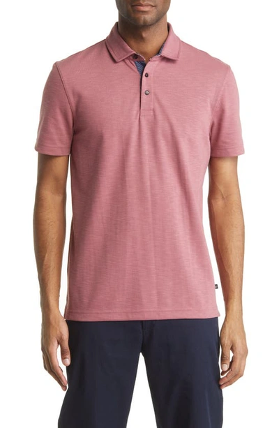 Ted Baker Monlaco Regular Fit Polo In Mid Pink