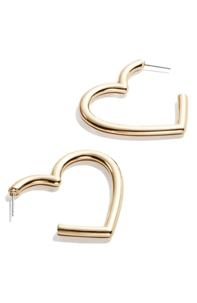 Baublebar Reva Heart Hoop Earrings In Gold