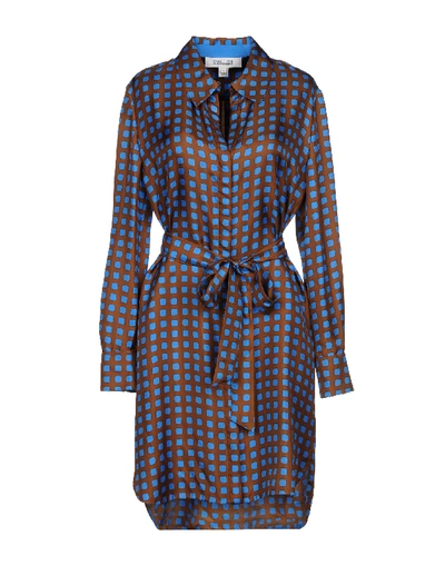 Diane Von Furstenberg Short Dress In Brown