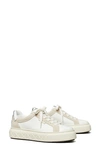Tory Burch Ladubyg Low-top Sneakers In White/light Grey/silver
