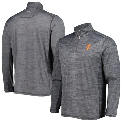 Tommy Bahama Gray San Francisco Giants Delray Islandzone Half-zip Top