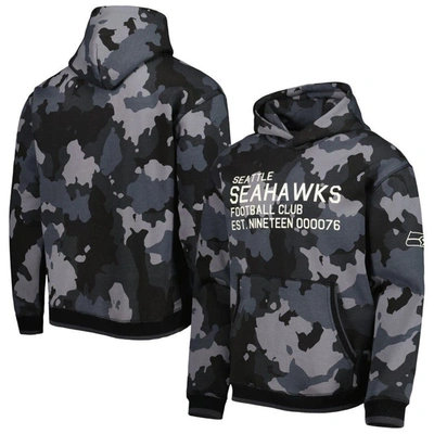 The Wild Collective Black Seattle Seahawks Camo Pullover Hoodie