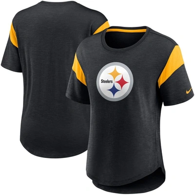 Nike Heather Black Pittsburgh Steelers Primary Logo Fashion Top