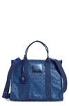 Kurt Geiger Small Southbank Tote In Blue/silver