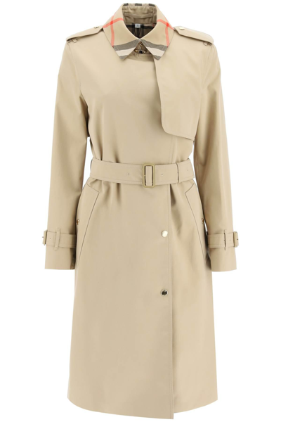 Burberry 'sandridge' Trench Coat In Beige