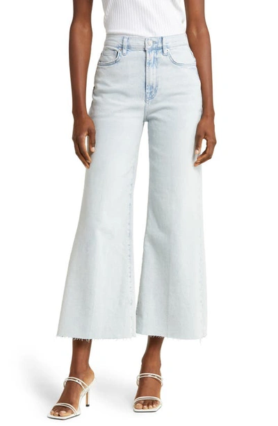 7 For All Mankind Wide-leg Cropped Comfort Stretch Jeans In Soleil