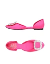 Roger Vivier Ballet Flats In Fuchsia