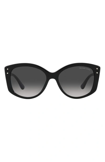 Michael Kors Charleston 54mm Gradient Round Sunglasses In Black