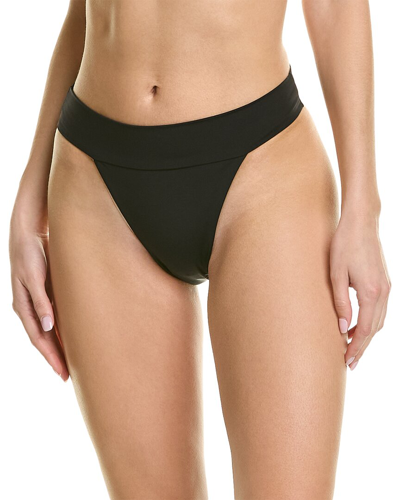 Weworewhat Cheeky High Leg Bikini Bottom In Black