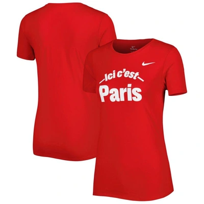 Nike Paris Saint-germain  Women's Dri-fit T-shirt In Red