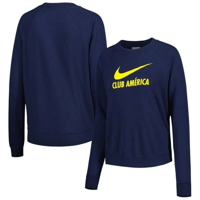 Nike Women's Club America Fleece Varsity Crew-neck Sweatshirt In Blue