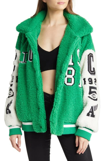 Azalea Wang Patch Bomber Jacket In Green