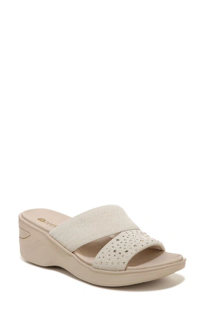 Bzees Dynasty Bright Wedge Sandal In Sand Fabric