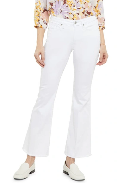 Nydj Ava Daring Fray Hem Ankle Flare Jean In White