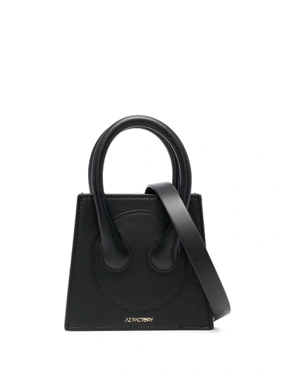 Az Factory By Ester Manas Leather Mini Crossbody Bag In Black