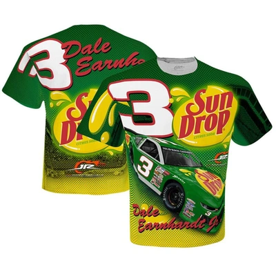 Jr Motorsports Official Team Apparel White Dale Earnhardt Jr. Sun Drop Total Print T-shirt