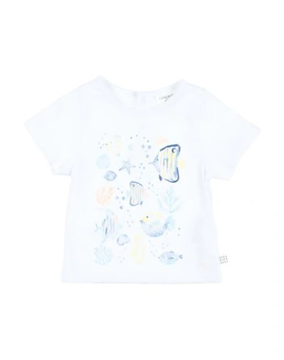 Carrèment Beau Babies' Boys White Cotton Aquatic Print T-shirt